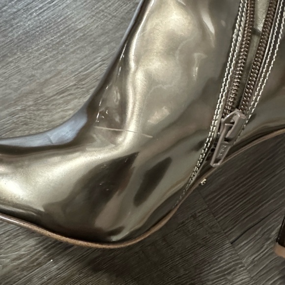 Gianni Bini Metallic Gold Heeled Boots - Picture 5 of 5